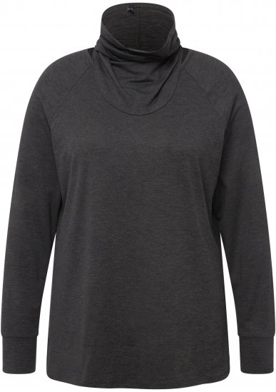 Ulla Popken Sweatshirt with Gaiter Black - Mikiny & mikiny bez kapucne - 