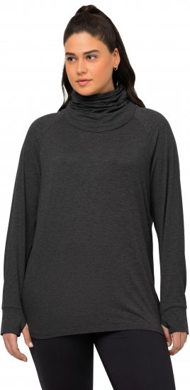 Ulla Popken Sweatshirt with Gaiter Black - Mikiny & mikiny bez kapucne - 