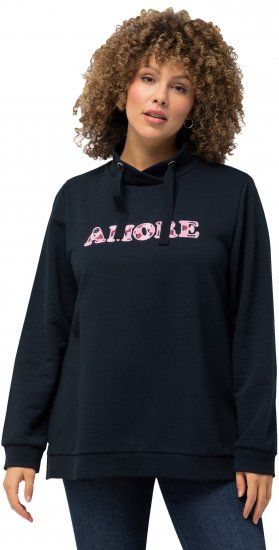 Ulla Popken Amore Sweatshirt Navy - Mikiny & mikiny bez kapucne - 