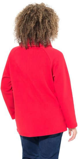 Ulla Popken Sparkling Candy Cane Graphic Sweatshirt Salsa - Mikiny & mikiny bez kapucne - 