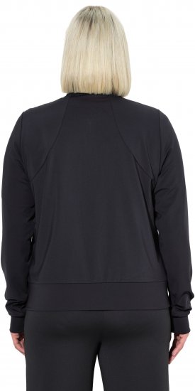 Ulla Popken Quick Drying College Collar Sweatshirt Black - Mikiny & mikiny bez kapucne - 