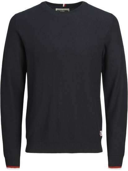Jack & Jones Logan Spring Knitted Pullover Navy - Mikiny & mikiny bez kapucne - Mikiny & Mikiny s Kapucňou 2XL-12XL