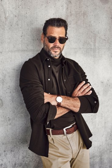 JP1880 Turtleneck Sweatshirt Long Sleeve Dark Brown - Mikiny & mikiny bez kapucne - Mikiny & Mikiny s Kapucňou 2XL-12XL