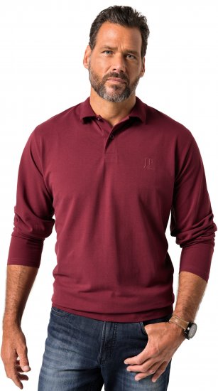 JP1880 Polo Shirt Pique Long Sleeve Red - Polokošele - Polokošele 2XL-8XL