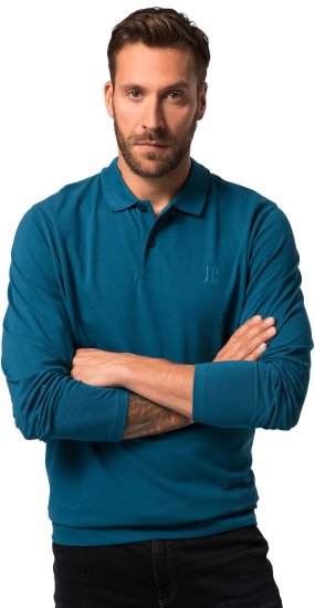 JP1880 Polo Shirt Long Sleeve Blue - Polokošele - Polokošele 2XL-8XL