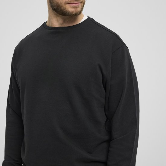 North Latitude Denim Crew Neck Sweatshirt Black TALL - TALL mikiny - 