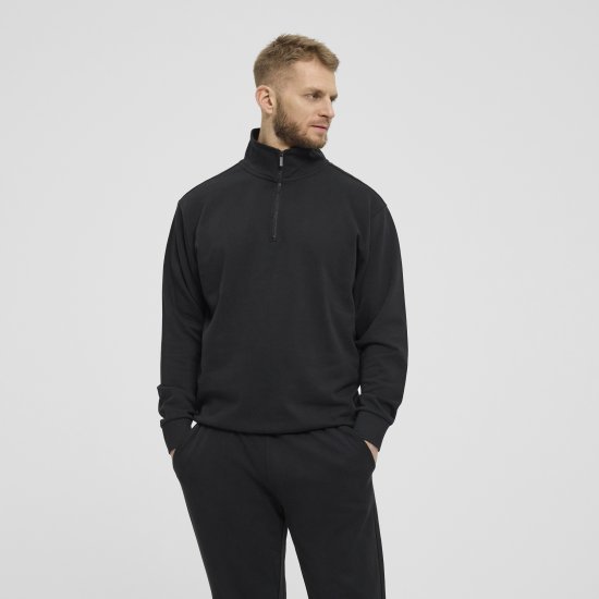 North Latitude Denim Half-Zip Sweatshirt Black TALL - TALL mikiny - 
