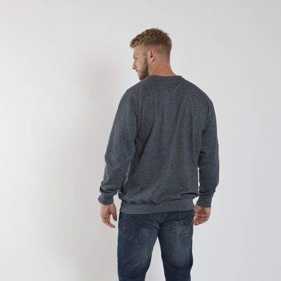 North Latitude O-Neck Sweatshirt Blue Melange TALL - TALL mikiny - TALL mikiny pre vysokých mužov