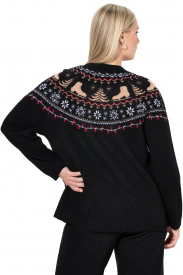 Ulla Popken Norwegian Style Christmas Sweater Black - Mikiny & mikiny bez kapucne - 