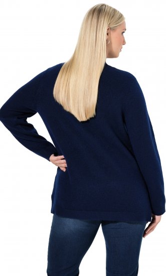 Ulla Popken Christmas Motif Classic Fit Sweater Navy - Mikiny & mikiny bez kapucne - 