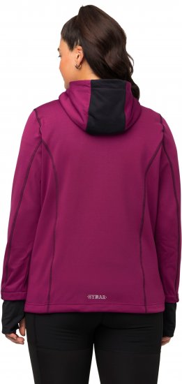 Ulla Popken HYPRAR Zip Front Hooded Stretch Sweatshirt Blackberry - Mikiny & mikiny bez kapucne - 