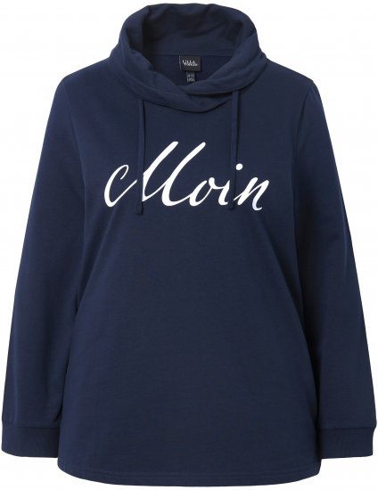 Ulla Popken Moin Graphic Sweatshirt Navy - Mikiny & mikiny bez kapucne - 