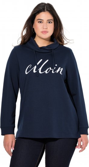 Ulla Popken Moin Graphic Sweatshirt Navy - Mikiny & mikiny bez kapucne - 