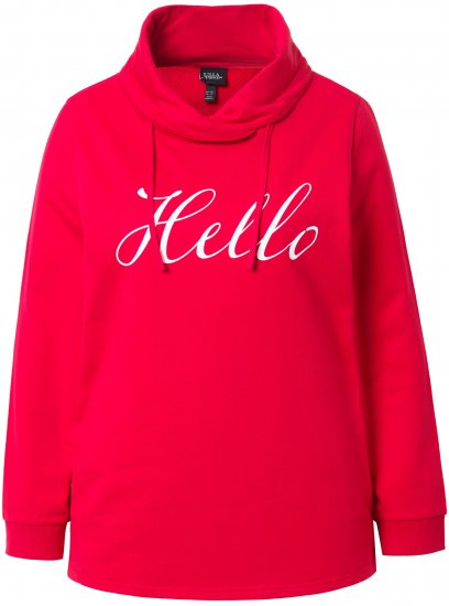 Ulla Popken HELLO Classic Fit Stand-Up Collar Sweatshirt Lychee - Mikiny & mikiny bez kapucne - 