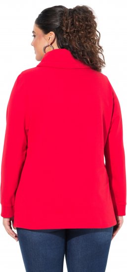 Ulla Popken HELLO Classic Fit Stand-Up Collar Sweatshirt Lychee - Mikiny & mikiny bez kapucne - 