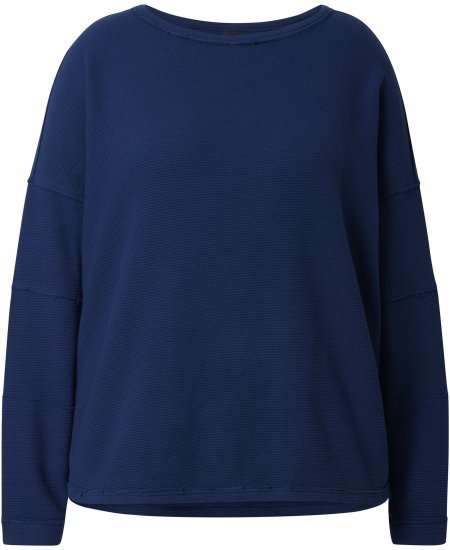 Ulla Popken Inverted Seam Long Sleeve Sweatshirt Navy - Mikiny & mikiny bez kapucne - 