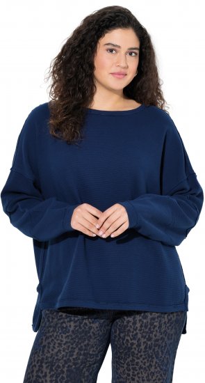 Ulla Popken Inverted Seam Long Sleeve Sweatshirt Navy - Mikiny & mikiny bez kapucne - 