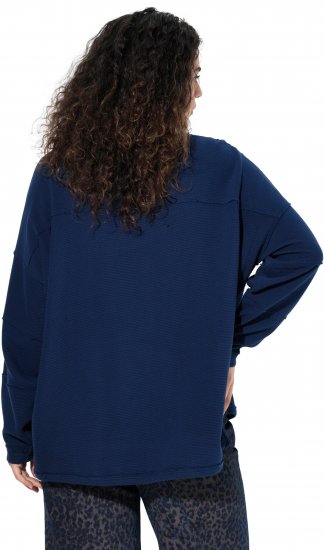 Ulla Popken Inverted Seam Long Sleeve Sweatshirt Navy - Mikiny & mikiny bez kapucne - 