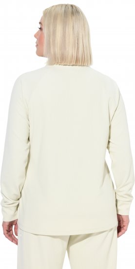 Ulla Popken Antibacterial Sporty Fit Sweatshirt Taupe - Mikiny & mikiny bez kapucne - 