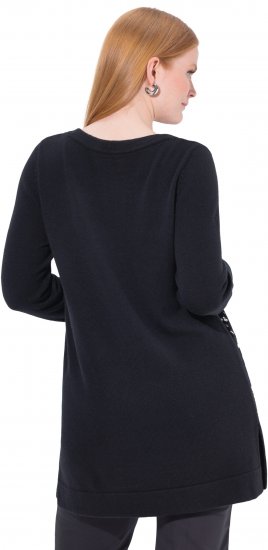 Ulla Popken Sequined Soft Fine Knit Sweater Black - Mikiny & mikiny bez kapucne - 