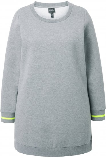 Ulla Popken Nostalgic Escape Oversized Sweatshirt Mouse Grey - Mikiny & mikiny bez kapucne - 