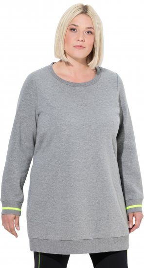 Ulla Popken Nostalgic Escape Oversized Sweatshirt Mouse Grey - Mikiny & mikiny bez kapucne - 
