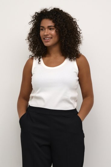 Kaffe Curve Carina Tielko Chalk - Tričká - 