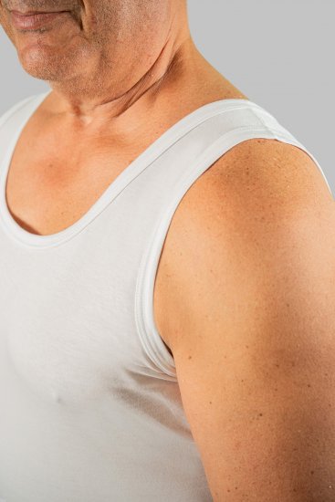 20 Nodi Crew Neck Tank Top in Combed Cotton Jersey White - Spodná bielizeň - Spodné Prádlo 2XL-8XL