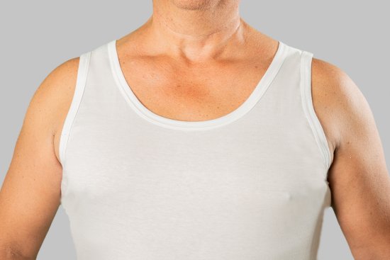 20 Nodi Crew Neck Tank Top in Combed Cotton Jersey White - Spodná bielizeň - Spodné Prádlo 2XL-8XL