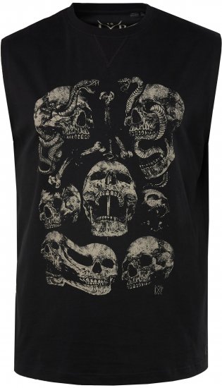 JP1880 Tanktop Skulls Black - Tričká - Nadrozmerné tričká - 2XL-14XL