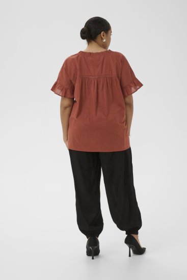 Kaffe Curve Valeria Top Henna Brown - Tričká & topy - 