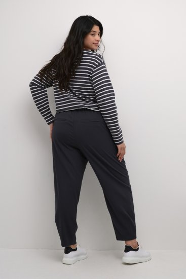 Kaffe Curve Merla Nohavice Čierna Oyster - Džíny & Nohavice vo Veľkých Veľkostiach – Plus Size - 