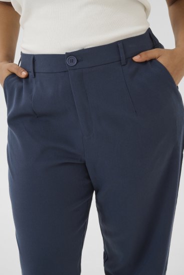 Kaffe Curve Merla Nohavice Polnočná námornícka - Džíny & Nohavice vo Veľkých Veľkostiach – Plus Size - 