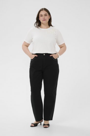 Kaffe Curve Brenn Barrel Twill Jeans Washed Black - Džínsy - 
