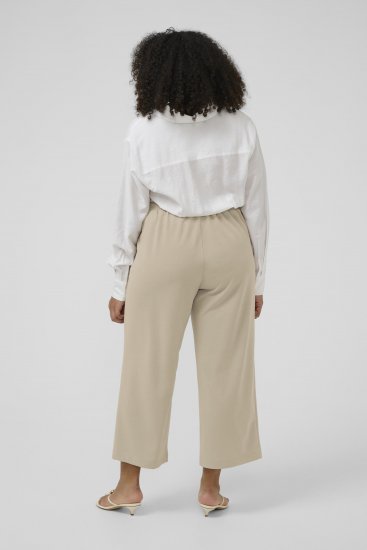 Kaffe Curve Pheolo Cropped Pants Feather Grey - Látkové nohavice - 