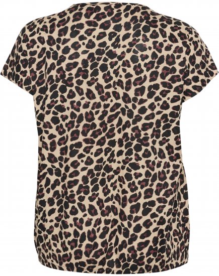 Kaffe Curve Sonna Stanley Top Leopardí vzor - Tričká - 