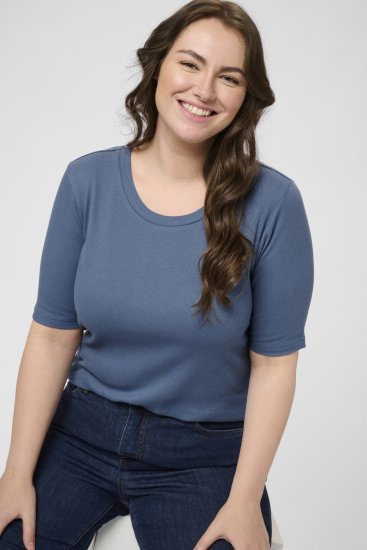 Kaffe Curve Carina T-Shirt Blue - Tričká - 
