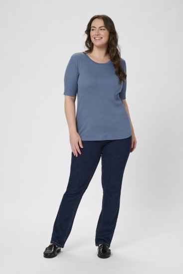 Kaffe Curve Carina T-Shirt Blue - Tričká - 