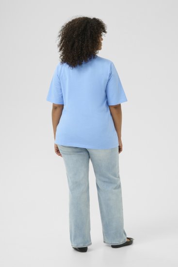 Kaffe Curve Frey T-Shirt Vista Blue - Tričká - 