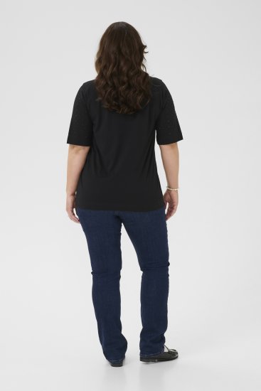Kaffe Curve Phoelina T-Shirt Black - Tričká - 