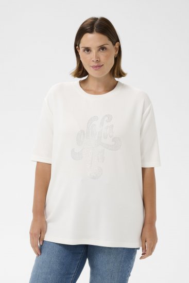 Kaffe Curve Rosa T-Shirt Chalk - Tričká - 