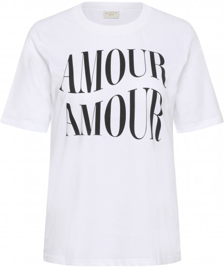 Kaffe Curve Chari T-Shirt Optical White - Tričká - 