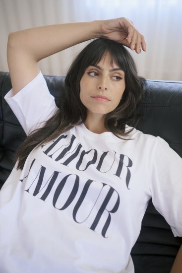 Kaffe Curve Chari T-Shirt Optical White - Tričká - 