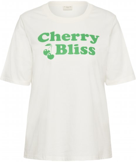 Kaffe Curve Chari T-Shirt Chalk - Tričká - 