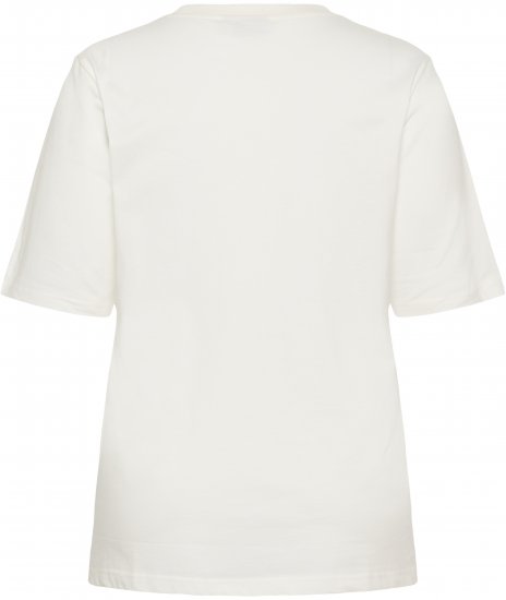 Kaffe Curve Chari T-Shirt Chalk - Tričká - 