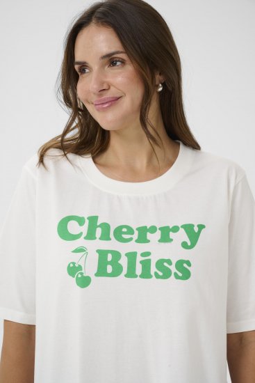 Kaffe Curve Chari T-Shirt Chalk - Tričká - 