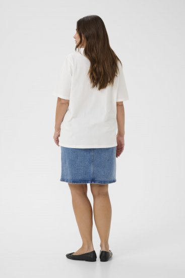 Kaffe Curve Chari T-Shirt Chalk - Tričká - 