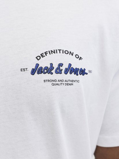 Jack & Jones Brandon T-Shirt White - Tričká - Nadrozmerné tričká - 2XL-14XL