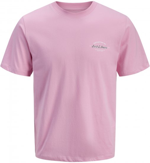 Jack & Jones Brandon T-Shirt Pink - Tričká - Nadrozmerné tričká - 2XL-14XL