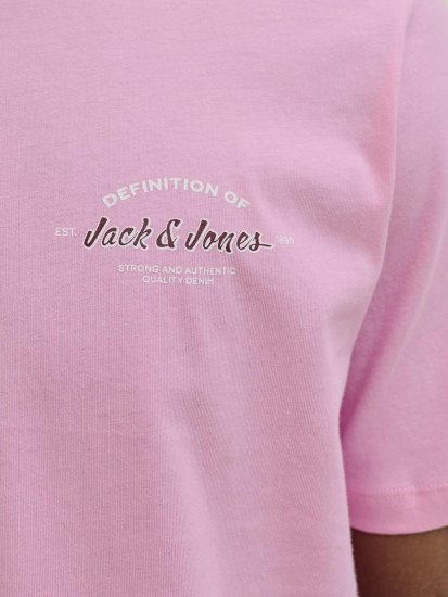 Jack & Jones Brandon T-Shirt Pink - Tričká - Nadrozmerné tričká - 2XL-14XL